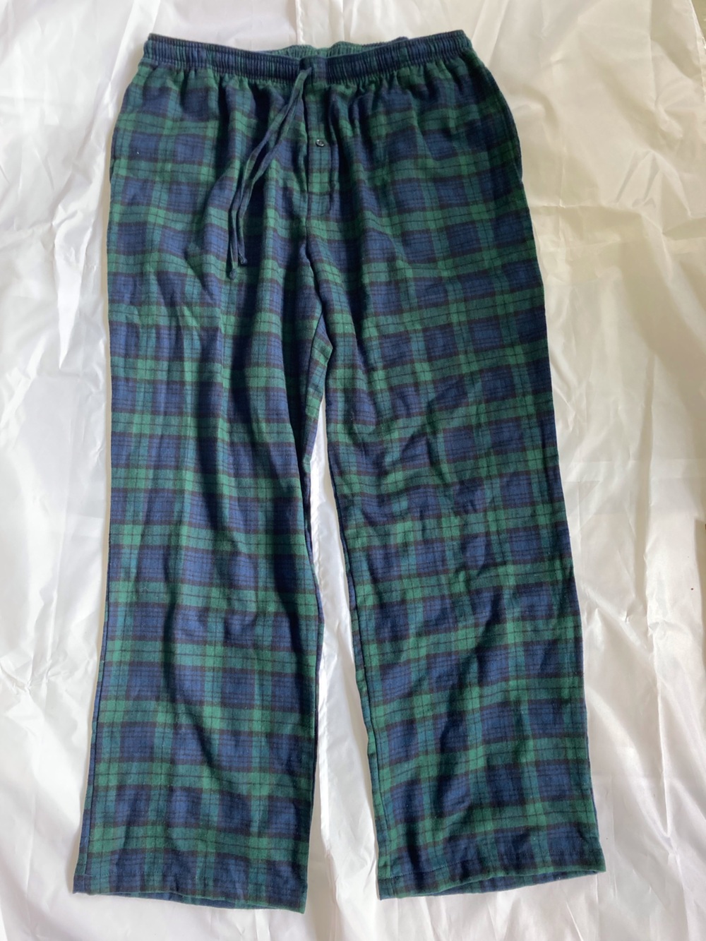 L.L.Bean Men’s Scotch Plaid Flannel Sleep/Lounge Pants in Black Watch Tartan XL